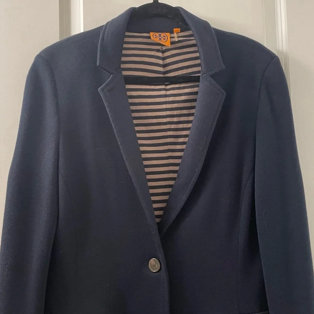 Tory Burch Tailored Blazer – Navy | Classic Luxury Staple